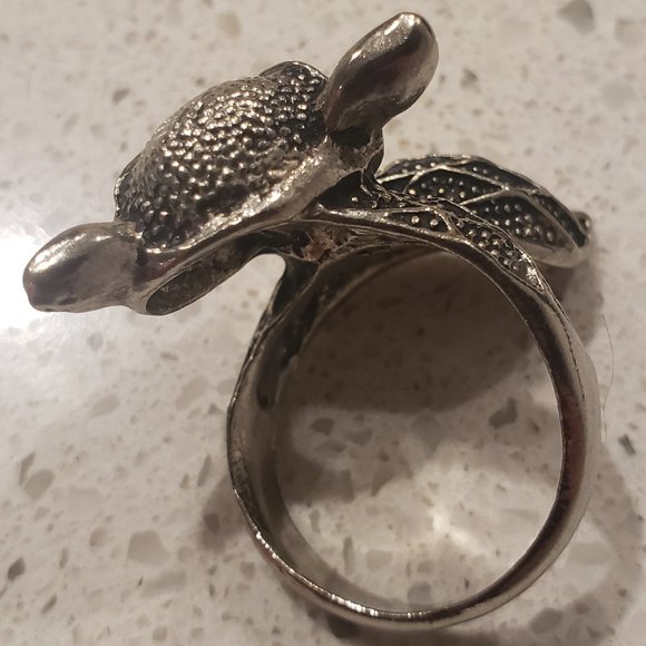 925 Sterling silver FOX ring size 10 - Picture 9 of 15